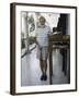 Ernest Hemingway on the Balcony of Bill Davis's Home Near Malaga-Loomis Dean-Framed Premium Photographic Print