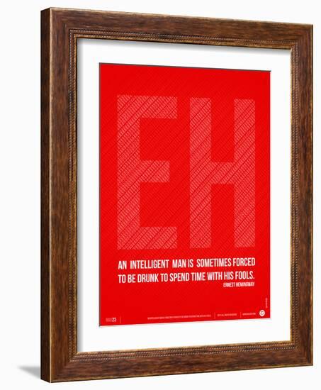 Ernest Hemingway Quote Poster-NaxArt-Framed Art Print