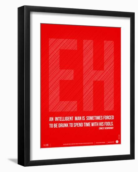 Ernest Hemingway Quote Poster-NaxArt-Framed Art Print