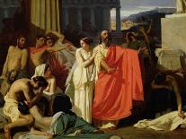 Mark Antony Brought Dying to Cleopatra VII, Queen of Egypt-Ernest Hillemacher-Stretched Canvas