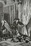 Scene from Hamlet, 19th Century-Ernest Hillemacher-Framed Stretched Canvas