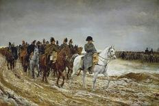 Napoleon on Campaign Followed by Marshals Ney and Berthier, Generals Drouot, Gourgaud and Flahaut-Ernest Meissonier-Laminated Giclee Print