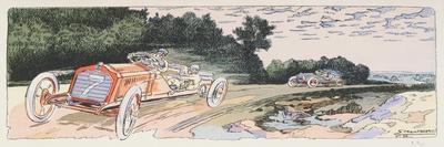 Arthur Duray in His Lorraine-Dietrich Competing in the Ardennes Rally in 1906, c.1910-Ernest Montaut-Giclee Print
