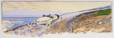 Henri Rougier in His Lorraine-Dietrich Competing in the Mount Ventoux Rally in 1904, c.1910-Ernest Montaut-Giclee Print