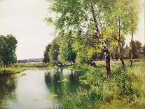 River Landscape in Summer-Ernest Parton-Framed Giclee Print