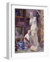 Ernest Renoux in His Studio, 50, Rue Saint-Didier-Jules Ernest Renoux-Framed Giclee Print