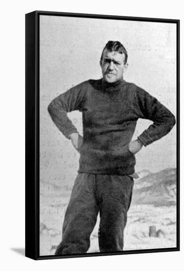 Ernest Shackleton, British Explorer, Antarctica, 1909-null-Framed Stretched Canvas