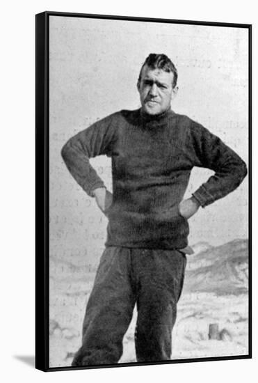 Ernest Shackleton, British Explorer, Antarctica, 1909-null-Framed Stretched Canvas