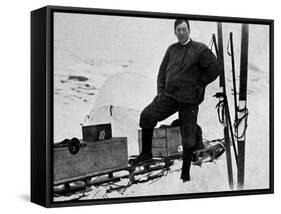 Ernest Shackleton Preparing for a Trans-Antarctic Expedition-null-Framed Stretched Canvas