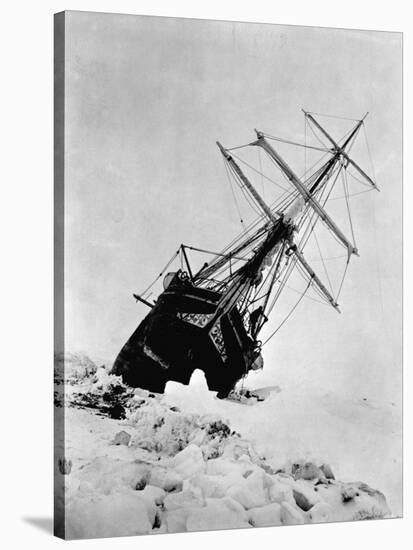 Ernest Shackleton's Expedition Ship Endurance Trapped in Ice-null-Stretched Canvas