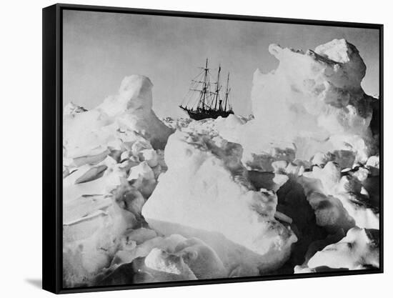 Ernest Shackleton's Ship Endurance Trapped in Ice-Bettmann-Framed Stretched Canvas