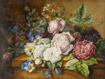 Flowers on a Ledge, 1814-Ernestine Panckoucke-Stretched Canvas