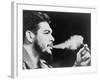 Ernesto 'Che' Guevara Exhaling Plume of Cigar, NYC, 1964-null-Framed Photo