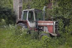 Old Massey Ferguson 698T Tractor Outside Farm Building, Norfolk, UK, June 2014-Ernie Janes-Photographic Print