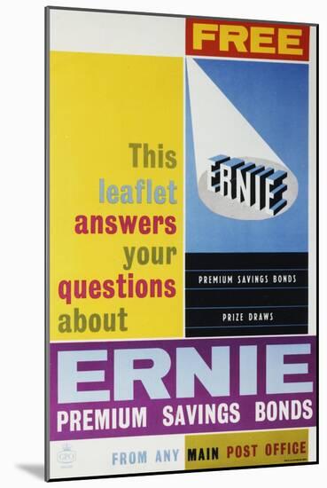 Ernie Premium Savings Bonds-null-Mounted Art Print
