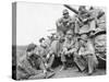 Ernie Pyle, Famous War Correspondent, and a U.S. Tank Crew at the Anzio Beachhead, Italy-null-Stretched Canvas