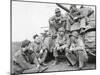 Ernie Pyle, Famous War Correspondent, and a U.S. Tank Crew at the Anzio Beachhead, Italy-null-Mounted Photo