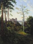 Scharfenberg Castle by night. 1827-Ernst Ferdinand Oehme-Giclee Print