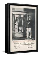 Ernst Haeckel German Scientist with a Gorilla in 1909-null-Framed Stretched Canvas