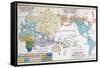 Ernst Haeckel Map Lemuria Human Origins-Paul Stewart-Framed Stretched Canvas