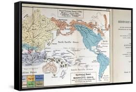 Ernst Haeckel Map Lemuria Human Origins-Paul Stewart-Framed Stretched Canvas