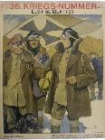 German Aviators at an Airfield Discuss Their Flight Over Calais-Ernst Heilemann-Art Print