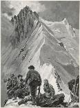 On the Summit Slope of the Aiguille d'Argentiere-Ernst Platz-Framed Art Print