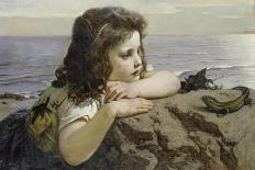 Girl with a Lizard, 1884-Ernst Stückelberg-Framed Stretched Canvas