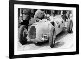 Ernst Von Delius in Auto Union Car, 1936-null-Framed Photographic Print