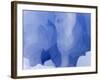 Eroded Blue Iceberg Floating at South Georgia Island-John Eastcott & Yva Momatiuk-Framed Photographic Print