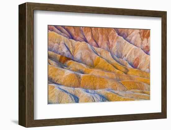 Eroded Hills Below Zabriskie Point, Death Valley National Park. California Usa-Russ Bishop-Framed Photographic Print