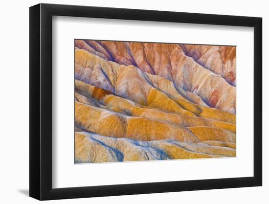 Eroded Hills Below Zabriskie Point, Death Valley National Park. California Usa-Russ Bishop-Framed Photographic Print