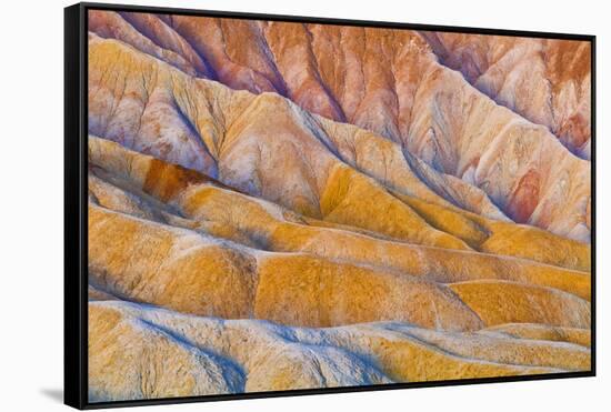 Eroded Hills Below Zabriskie Point, Death Valley National Park. California Usa-Russ Bishop-Framed Stretched Canvas