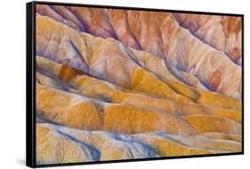 Eroded Hills Below Zabriskie Point, Death Valley National Park. California Usa-Russ Bishop-Framed Stretched Canvas