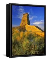 Eroded Monument in the Little Missouri National Grasslands, North Dakota, USA-Chuck Haney-Framed Stretched Canvas