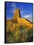 Eroded Monument in the Little Missouri National Grasslands, North Dakota, USA-Chuck Haney-Framed Stretched Canvas
