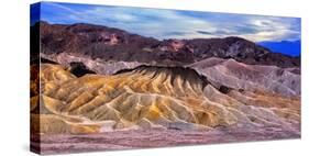 Eroded Mountains at Zabriskie Point, Detah Valley, California-George Oze-Stretched Canvas