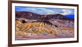 Eroded Mountains at Zabriskie Point, Detah Valley, California-George Oze-Framed Photographic Print