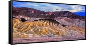 Eroded Mountains at Zabriskie Point, Detah Valley, California-George Oze-Framed Stretched Canvas