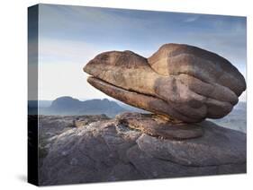 Eroded Rock on Summit of Cul Mor with Suilven Mountain in the Background, Assynt Mountains, UK-Joe Cornish-Stretched Canvas