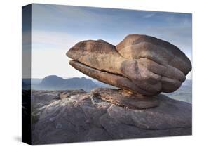 Eroded Rock on Summit of Cul Mor with Suilven Mountain in the Background, Assynt Mountains, UK-Joe Cornish-Stretched Canvas
