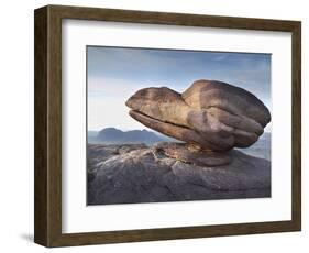 Eroded Rock on Summit of Cul Mor with Suilven Mountain in the Background, Assynt Mountains, UK-Joe Cornish-Framed Photographic Print