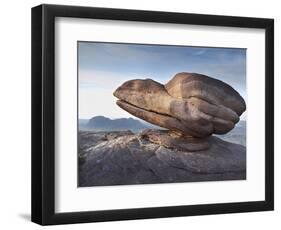 Eroded Rock on Summit of Cul Mor with Suilven Mountain in the Background, Assynt Mountains, UK-Joe Cornish-Framed Photographic Print