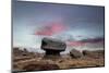 Eroded Rock pedestal, Peak District National Park, UK-Graham Eaton-Mounted Photographic Print