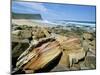 Eroded Sandstone Boulders at Garie Beach in Royal National Park, New South Wales, Australia-Robert Francis-Mounted Photographic Print