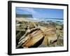 Eroded Sandstone Boulders at Garie Beach in Royal National Park, New South Wales, Australia-Robert Francis-Framed Photographic Print