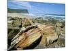 Eroded Sandstone Boulders at Garie Beach in Royal National Park, New South Wales, Australia-Robert Francis-Mounted Photographic Print