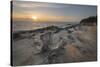 Eroded sandstone concretions and formations at Shore Acres State Park, Oregon.-Alan Majchrowicz-Stretched Canvas