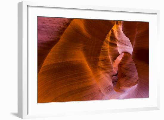 Eroded Sandstone Patterns on Walls of Lower Canyon-Juan Carlos Munoz-Framed Photographic Print