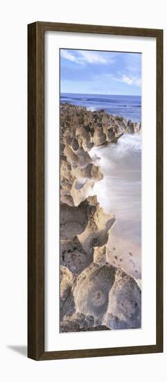 Eroded shoreline, Sea of Cortez, El Cardonal, Baja California Sur, Mexico-Panoramic Images-Framed Photographic Print